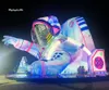 6 m stor ledd uppblåsbar astronaut färgglad luft spränger halv kroppsspaceman ballong med ljus för karneval scendekoration