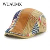 Wuaumx Cappelli berretti unisex per uomo Donna Cotone Tempo libero Visiera Primavera Estate Cappello da sole Berretto piatto Berretto Casquette Gorras Planas J220722