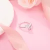 Äkta 925 Sterling Silver Ring Dubbel Hjärta Glittrande Ring lyx för kvinnor 2022 Flickor Fit Pandora Modesmycken 2022 Ny Mors Dag Present 191198C01