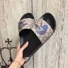 Designer tofflor gummi g glid män kvinnor glider blomma tryck läder flerfärgade skor mode casual lyx sommar sandaler strand hem storlek 34-47