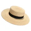 女性のための夏のストロー太陽の帽子ワイドブリムビーチハットUV保護帽子卸売220525