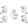 Power Plug-adapter 2 USB-laddning Universal Travel Adapter All-In-One International World AC Converter Socket EU