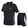 Adultes enfants vêtements de course ensembles hommes maillot de Football à manches courtes enfants formation uniformes maillots de Football survêtement W220418