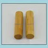 Bouteilles d'emballage bureau école entreprise maquillage industriel bambou conception vide lèvre brut conteneur rouge à lèvres baignoire Dhsd0