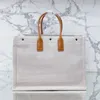 High Quality Fashion Linen Handbags Beach Bag Canvas Bags Letter Printing Fastener Inner Zipper Luxury Travel High-Capacity Shopping tote bag