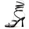 Sandales Spirale Strap Highheed pour Export Plus Size 2022 Fashion Summer Righestone Spring Belt Talon Femmes039S Sandalssandals6132571