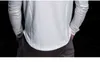 Vinterkroppsbyggande långa skjortor män tätt tryckkörning sportkläder tee elastisk snabb torr traning manlig kondition runda krage skjortor l220704