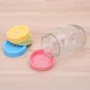 Förvaringsflaskor burkar 70 mm inre diameter lock plastglas Byt mössor med halmhål/plugg för murare konservering av drickande lockstorage