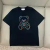 2022 TOPS Summer Nowy wysokiej jakości marka krótkiego rękawów designerka T-shirt męskie kobiety Kolor niedźwiedzia luksusowe koszule bazowe pół szyjki s-6xl