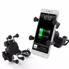 Motorcykelmonteringshållare Telefon GPS -vaggafästet för iPhone Cell Fit Bike Bicycle USB -laddare