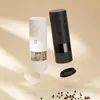 Huohou Electric Pepper And Salt Grinder Set with LED Light 5 Modes Herb Spice Grain Grinding Core Automatic Mill Kitchen Tool 220722