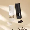 Huohou Electric Pepper and Salt Grinder Set med LED -ljus 5 -lägen Herb Spice Grain Slip Core Automatic Mill Kitchen Tool 220722