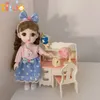 Dolls 1/12 BJD JUGUETES MUNECAS PARA GIRLS 3D Simula￧￣o Princesa Vestir Toys de Boneca Infantil para Boneca de Multi-Joint Gifts 220826