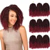 8 Zoll kurzes Passion Twist Haar Marlybob Häkelhaar verworrenes lockiges Häkelhaar für schwarze Frauen LS05