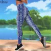 Femmes Leggings peau de serpent Cosplay imprimé taille haute élasticité 3D Legging mode femme pour pantalon de Jogging en plein air W220616