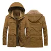 Chaquetas para hombre, chaqueta de otoño e invierno para hombre, abrigo informal con cuello levantado, abrigo de terciopelo grueso con capucha de algodón, chaqueta de montaña con bolsillo para pradera