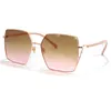 2022 Alloy Square Wrap Sunglasses Female Vintage Style Luxury Eyewear UV400 Outdoor Sports Mirror Glasses for Women