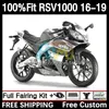 Corpo stampo iniezione per Aprilia RSV4 RSV 1000 RSV-1000 RSV1000R 16-19 Carrozzeria 5DH.93 RSV1000 R RR 16 17 18 19 RSV1000RR 2016 2017 2018 2019 Carenatura OEM grigio bianco