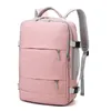 핑크 여성 여행용 방충제 안티 테프 스타일 스타일리쉬 캐주얼 데이 팩 가방 LAGE 스트랩 USB 충전 포트 배낭 220602
