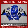 + Réservoir OEM Carénages Pour HONDA CBR 125R CBR 125 R CC CBR125R 2002 2003 2004 2005 2006 Corps 124No.110 Noir bleu CBR-125 CBR125RR 02-06 CBR-125R 125CC 02 03 04 05 06 Carrosserie