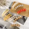 Цветочные банановые шпильки женщины женские хвостики Barrettes для волос зажимы девушки модные жемчужные аксессуары для волос