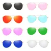النظارات الشمسية الكلاسيكية تصميم عتيقة النساء المتضخمات الرجال المرآة المعادن الموضة نظارات الشمس UV400 الظلال 2440