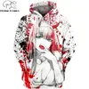 Yeni moda hoodies anime sevgilim franxx tam baskılı kazak hoodie sweatshirt unisex rahat sokak kıyafeti lj200918