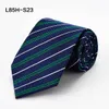 Men Business Nectie Niebieski pasek szyi krawaty jedwabne krawat