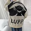 Męskie swetry japoński w stylu Anime Streetwear SWEATER 2022 Jesień mężczyźni HARAJUKU HIP HOP Odzież Pullover Retro Knitted Male Topmen's Olga22