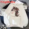 Felpe con cappuccio Kawaii Genshin Impact Uomo Cartoon Hu Tao Graphic Streetwear Unisex Harajuku Anime Ke Qing Felpe unisex Uomo Y220713