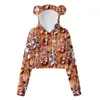 Trench Coats Mysta Rias Merch 3D Print Bear Ears Sweats Sweats-shirts à la mode