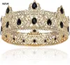 헤드 피스 Nzuk Metal Prince Gem Crowns and Tiaras 전체 라운드 생일 파티 모자 남성용 왕실 왕관 중세 의상 액세스 9220901