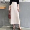 las mujeres de moda de corea faldas largas