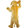 Halween Plush Yellow Dog Mascot Costume di alta qualità Cartoon Anime Tema Caratteri Adulti Dimensioni Natalizia Giorni di compleanno Outfit Outdoor