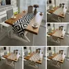 Cotton Linen Table Runner Plaid Woven Kitchen Runners Tassel for Fall Wedding Dinner Coffee Luxury Home Decoration 220615