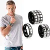 Ny unik 1/2/3 rad cuspidal spikar nit med brett manschett läder punk gotisk rock unisex armband armband män smycken