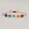 Colorful evil eye bracelet acrylic gold bead bracelet designer jewelry woman party red rope knot South American Blue Eyes Bracelets for Teen Girls Size Adjustable