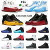12S Men Women Basketball Shoes Jumpman 12 Game Taxi Blue Stone Cherry Uniber