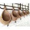 Sublimation Storage Wall Hanging Vegetable and Fruit Baskets Natural Wicker Woven Fruits Basket Kitchen Table Walls Hangings Storages Baske