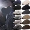 Men British Casual Berets Newspaper Seller Hat Spring Autumn Winter Retro Beret Hats Men Peak Painter Caps Forward Gatsby Cabbie Hats J220722