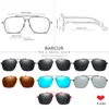 Barcur Brand Design Cadre en alliage Lunettes de soleil Polaris Men Sun Glasses Femme Pilot Eyewear Mirror Shades UV400 220611