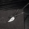 Chains JIALY Hipster Retro Stainless Steel Necklace Chain Angel Wing Feather Pendant Charm Hip-hop Street Male