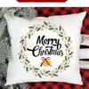 Рождественские украшения оленя цветочные дерево при печати подушка подушка подушка для дома для дома 2022 год.