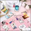 Keychains Fashion Accessoires Rechtangar hardboard blanco Rec sublimatie warmteoverdracht voor het huidige maken D0LC Drop Delivery 2021 CZ9HW