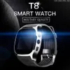 T8 Bluetooth Smart Watch Mobiltelefon med kamerastöd SIM TF-kortpedometer Män Kvinnor Ring Sport SmartWatch för Android-telefon