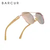 Barcur högkvalitativa kvinnliga solglasögon överdimensionerade kvinnor polariserade solglasögon bambu kattögonögonögon lyxstil 220513