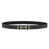 Belts designer belt genuine cowhide for women double circle smooth buckle thin simple versatile Jeans Belt AJHA7033943