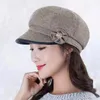 Automne hiver chapeaux pour femmes solide plaine octogonale gavroche casquette dames décontracté laine chapeau béret peintre casquette