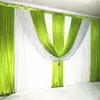 Decorazione del partito 3mx6m Arrivo Sfondo di nozze Tenda Verde Swag Tende Tende da palcoscenico per eventi BanquetParty