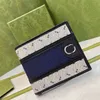 Chic Metal Letter Folding Wallets Colored Woven Leather Money Clips Coin Short Wallet Small Clutches Bag With Box